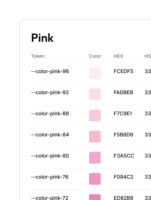 Magic Square pink color tokens