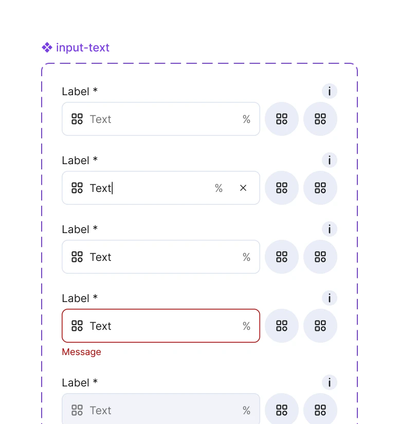 MONT text input states